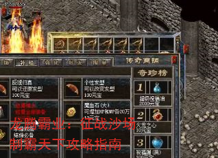 龙腾霸业:征战沙场制霸天下攻略指南 龙腾霸业:征战沙场制霸天下攻略指南