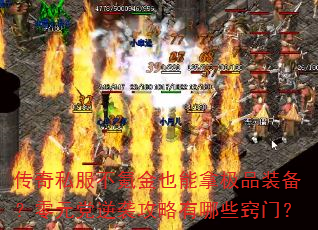 传奇私服不氪金也能拿极品装备?零元党逆袭攻略有哪些窍门? 传奇私服不氪金也能拿极品装备?零元党逆袭攻略有哪些窍门?