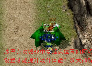 沙巴克攻城战中复活点位置如何巧妙设置才能提升战斗体验?求大神解答 沙巴克攻城战中复活点位置如何巧妙设置才能提升战斗体验?求大神解答