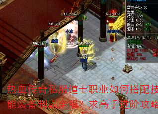 热血传奇私服道士职业如何搭配技能装备制霸全服?求高手进阶攻略 热血传奇私服道士职业如何搭配技能装备制霸全服?求高手进阶攻略