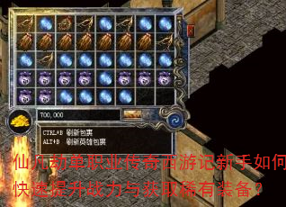 仙凡劫单职业传奇西游记新手如何快速提升战力与获取稀有装备? 仙凡劫单职业传奇西游记新手如何快速提升战力与获取稀有装备?