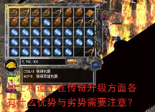 战士和道士在传奇升级方面各有什么优势与劣势需要注意? 战士和道士在传奇升级方面各有什么优势与劣势需要注意?