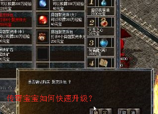 传奇宝宝如何快速升级? 传奇宝宝如何快速升级?