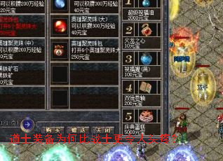 道士装备为何比战士更令人头疼? 道士装备为何比战士更令人头疼?