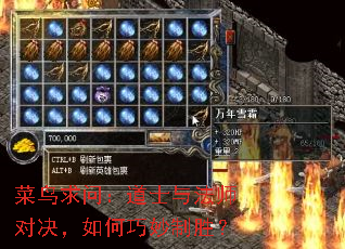 菜鸟求问:道士与法师对决,如何巧妙制胜? 菜鸟求问:道士与法师对决,如何巧妙制胜?